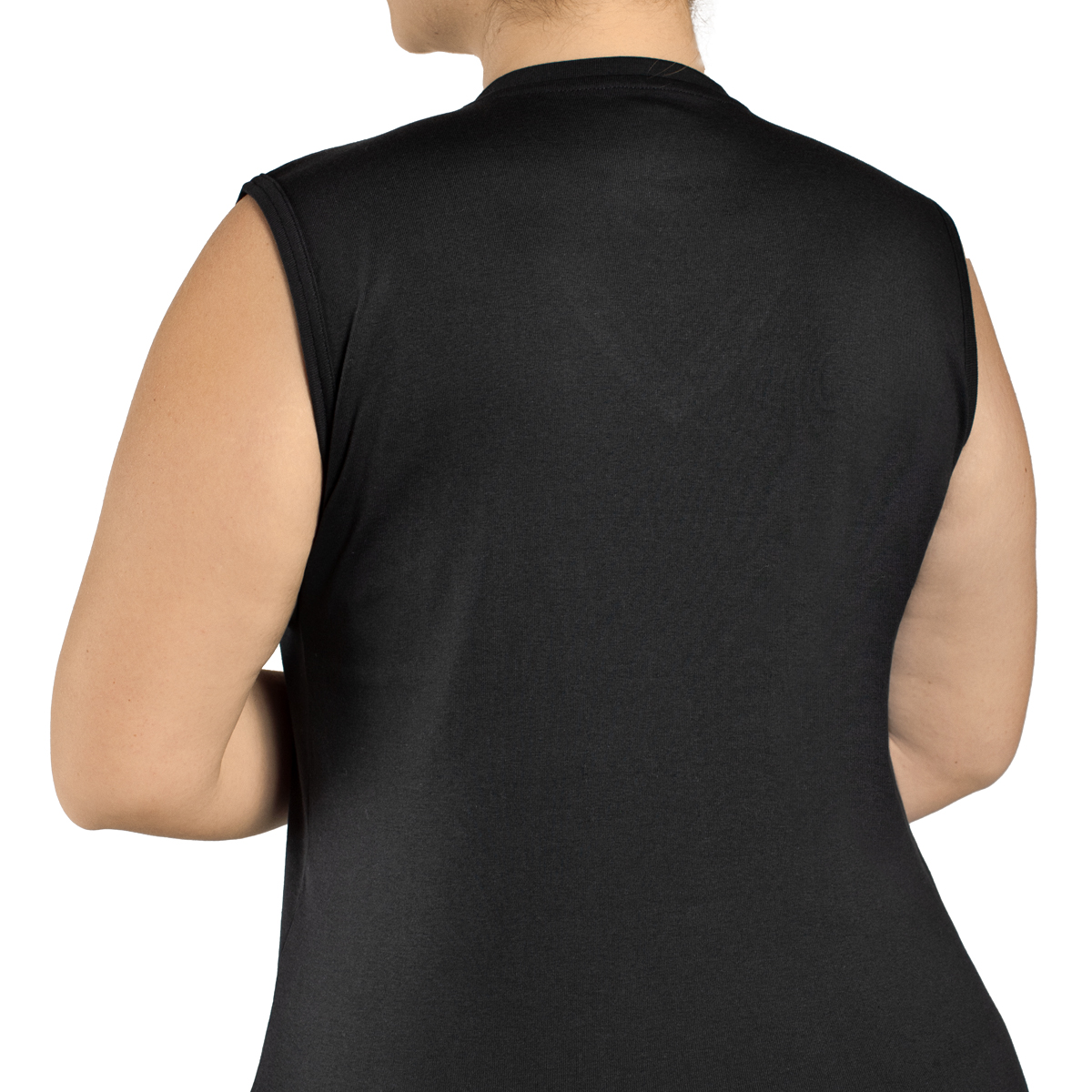 CAMISETA MUJER SIN MANGAS CUELLO 'V' ALGODÓN - 3