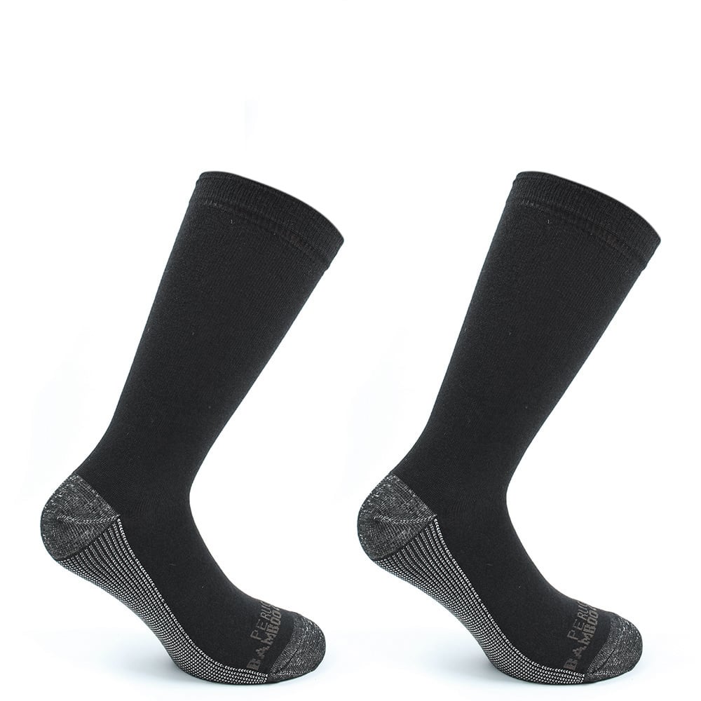 PACK X2 PARES DE CALCETINES HOMBRE PERUGGI COBRE + BAMBOO LISO LARGO AMERICANO - 1