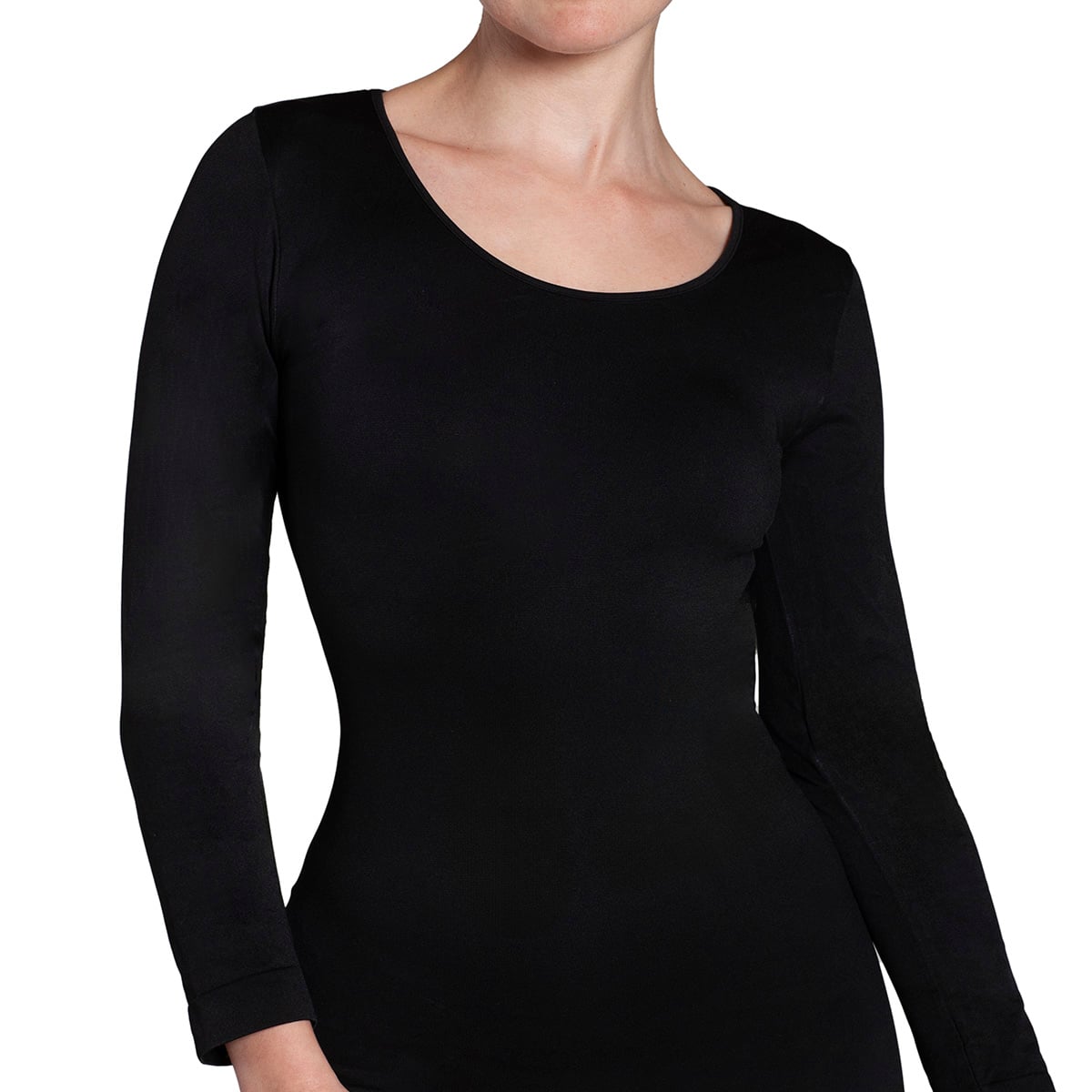 POLERA ESENCIAL MANGA LARGA BLACK - 1