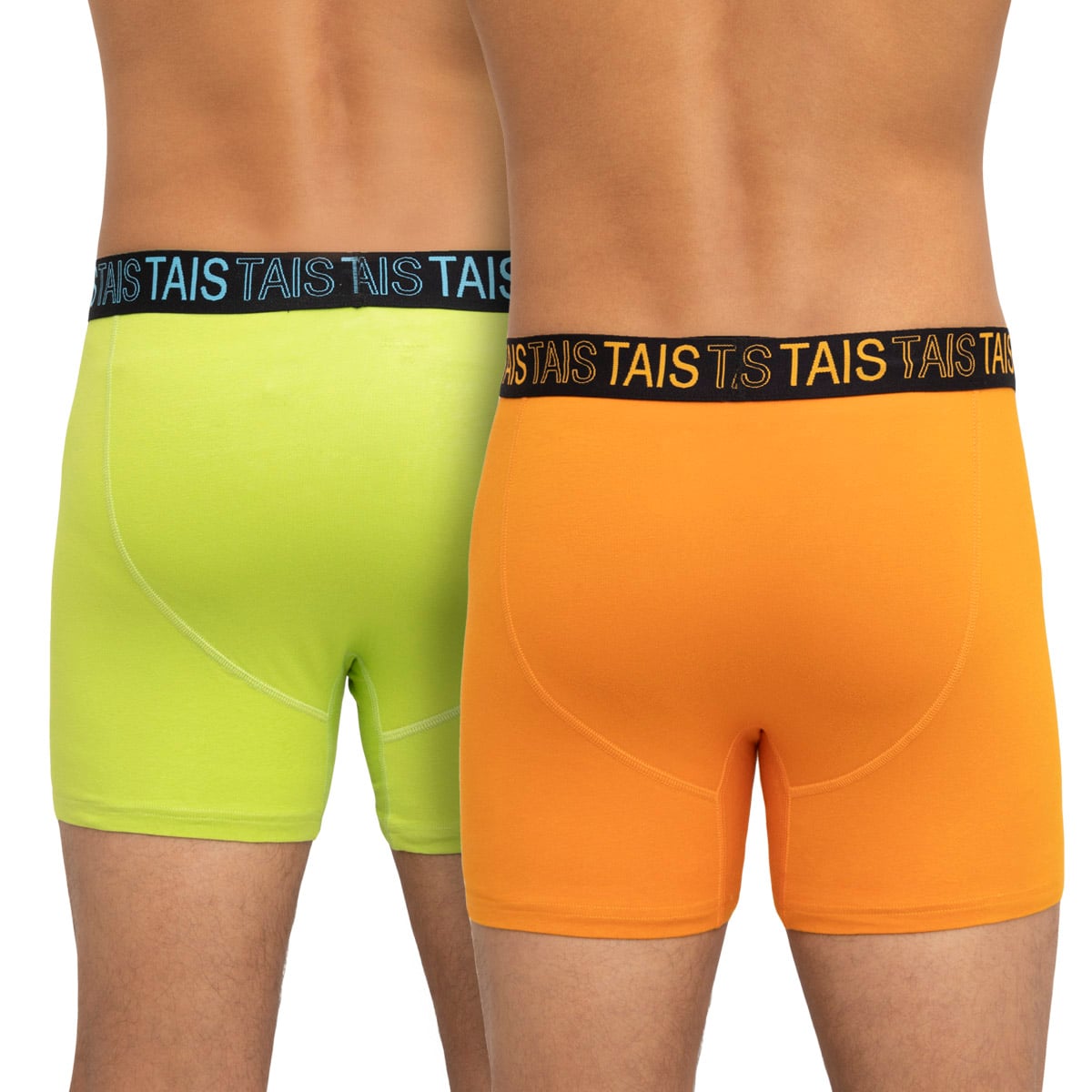 PACK BÓXER HOMBRE TAIS COTTON SPANDEX COLORES NARANJO VERDE LIMON - 2
