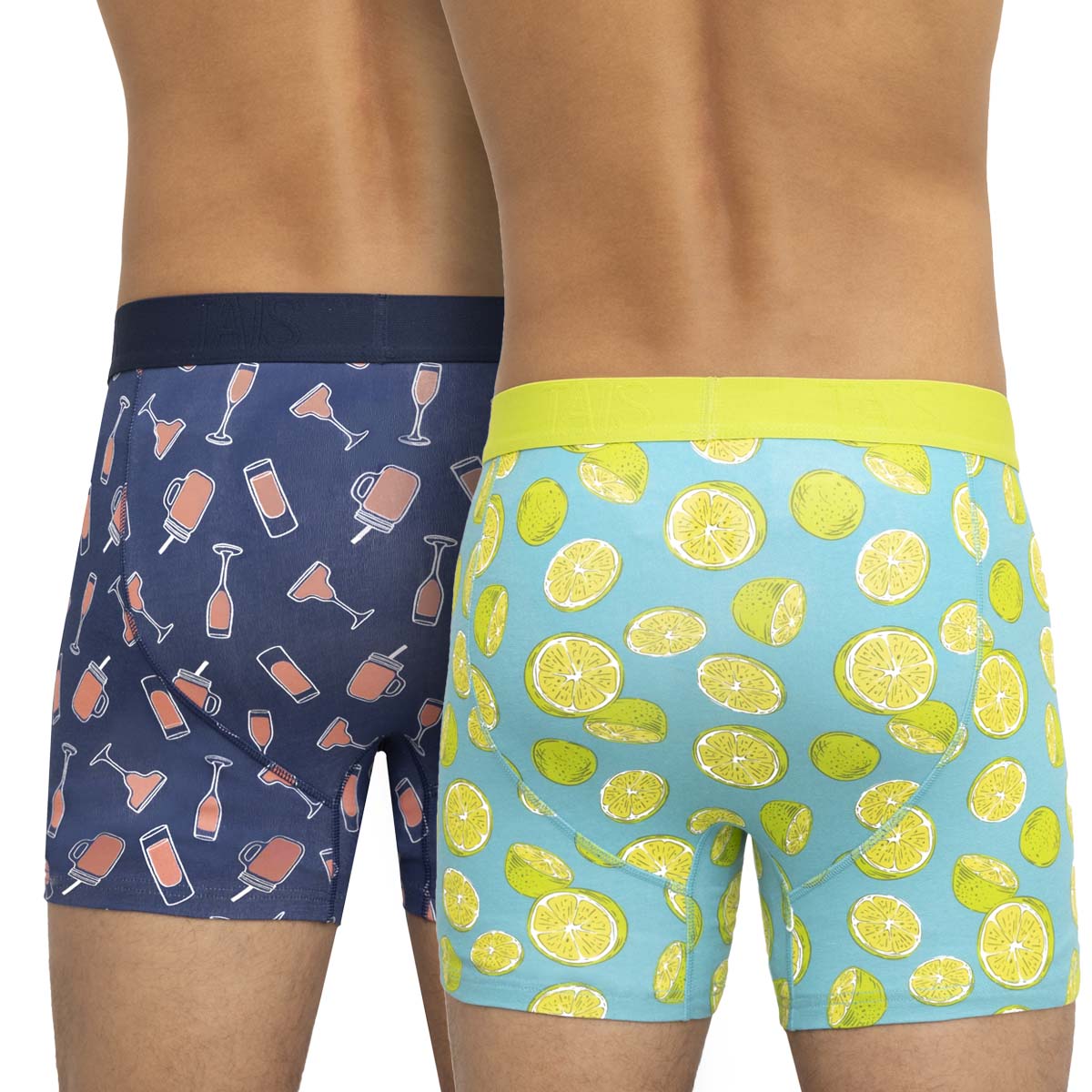 PACK BÓXER HOMBRE TAIS COTTON SPANDEX ICONOS COPAS LIMONES - 2