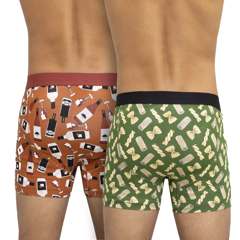 PACK BÓXER HOMBRE TAIS COTTON SPANDEX ICONOS PASTAS BOTELLA - 2