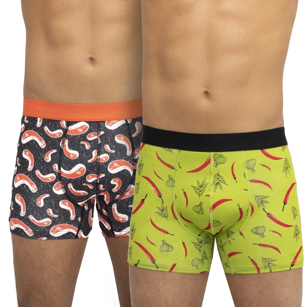 PACK BÓXER HOMBRE TAIS COTTON SPANDEX ICONOS CARNE AJIS - 1