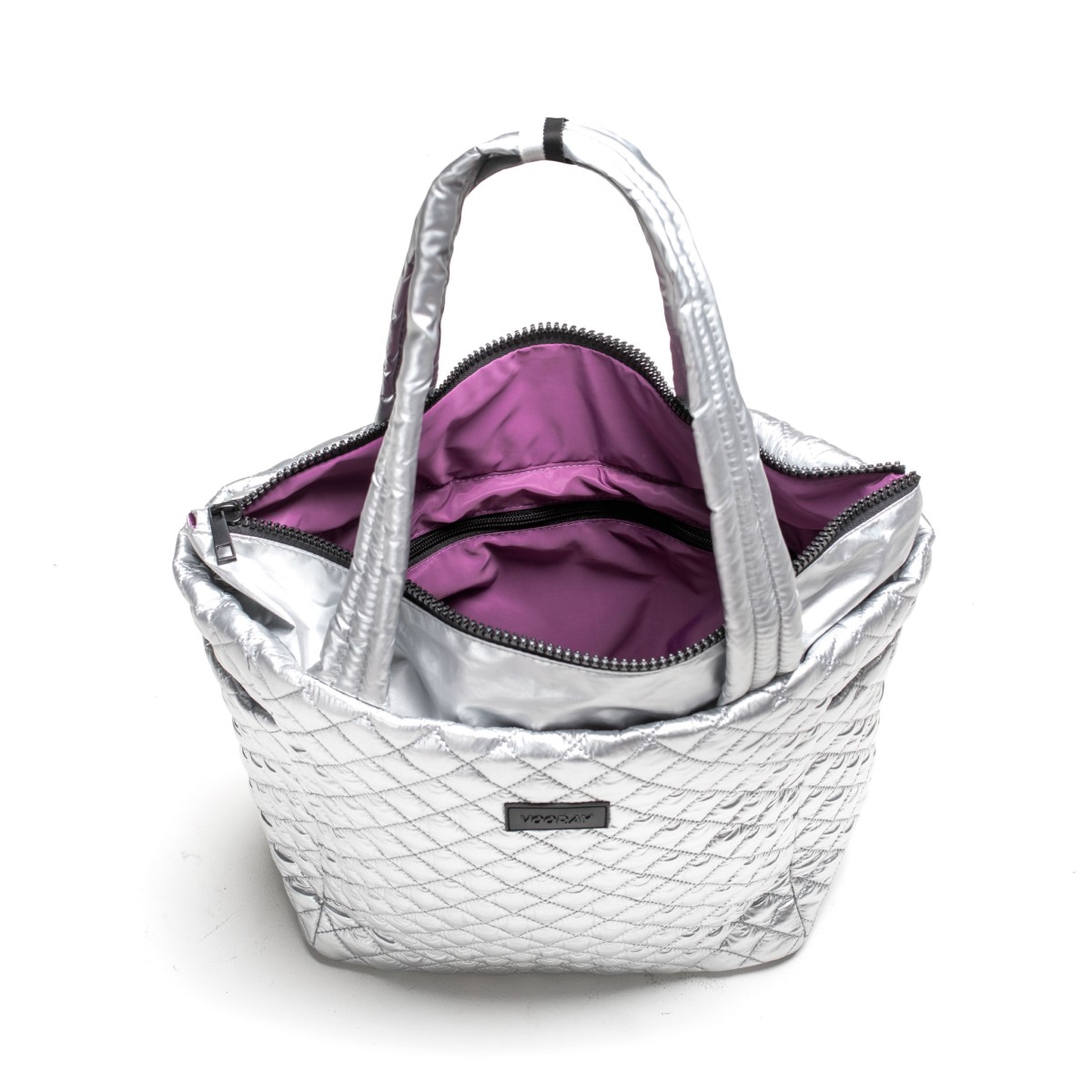 VOORAY - TOTE NAOMI ACOLCHADO PLATA - 3