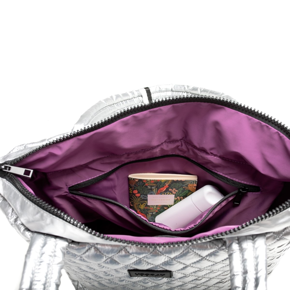 VOORAY - TOTE NAOMI ACOLCHADO PLATA - 4