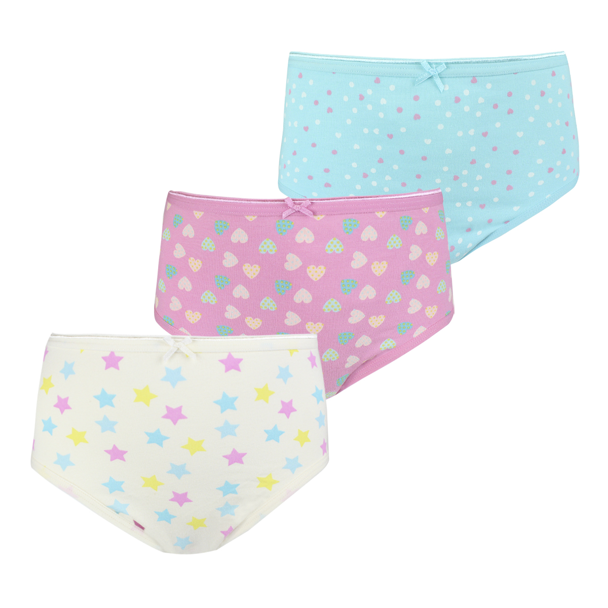 3 CALZONES COTTON SPANDEX NIÑA TAIS ECRU - 1