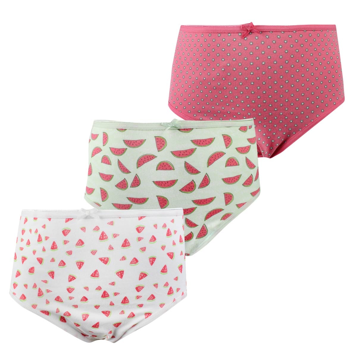 3 CALZONES COTTON SPANDEX NIÑA TAIS ROSADO SANDIA - 1
