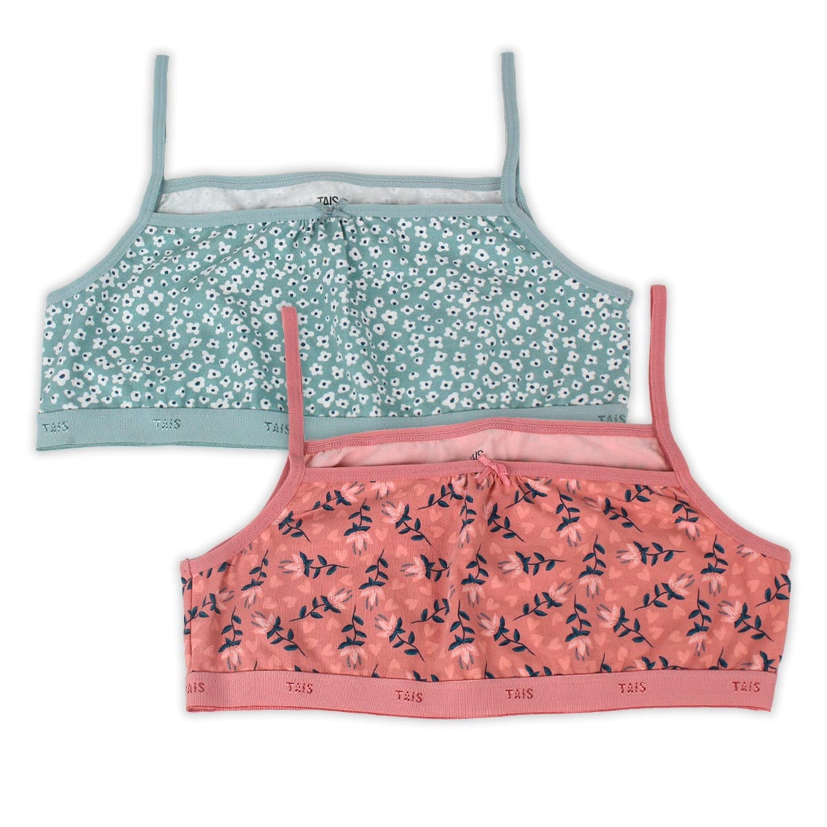 PACK MI PRIMER SOSTÉN ALGODÓN NIÑA TAIS LOLA DISEÑO FRAMBUEZA/FLORES - 1