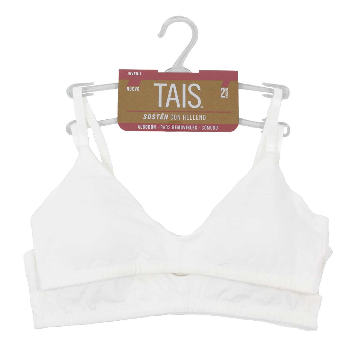 PACK SOSTÉN ALGODÓN NIÑA TAIS BLANCO JUVENIL RELLENO - 4