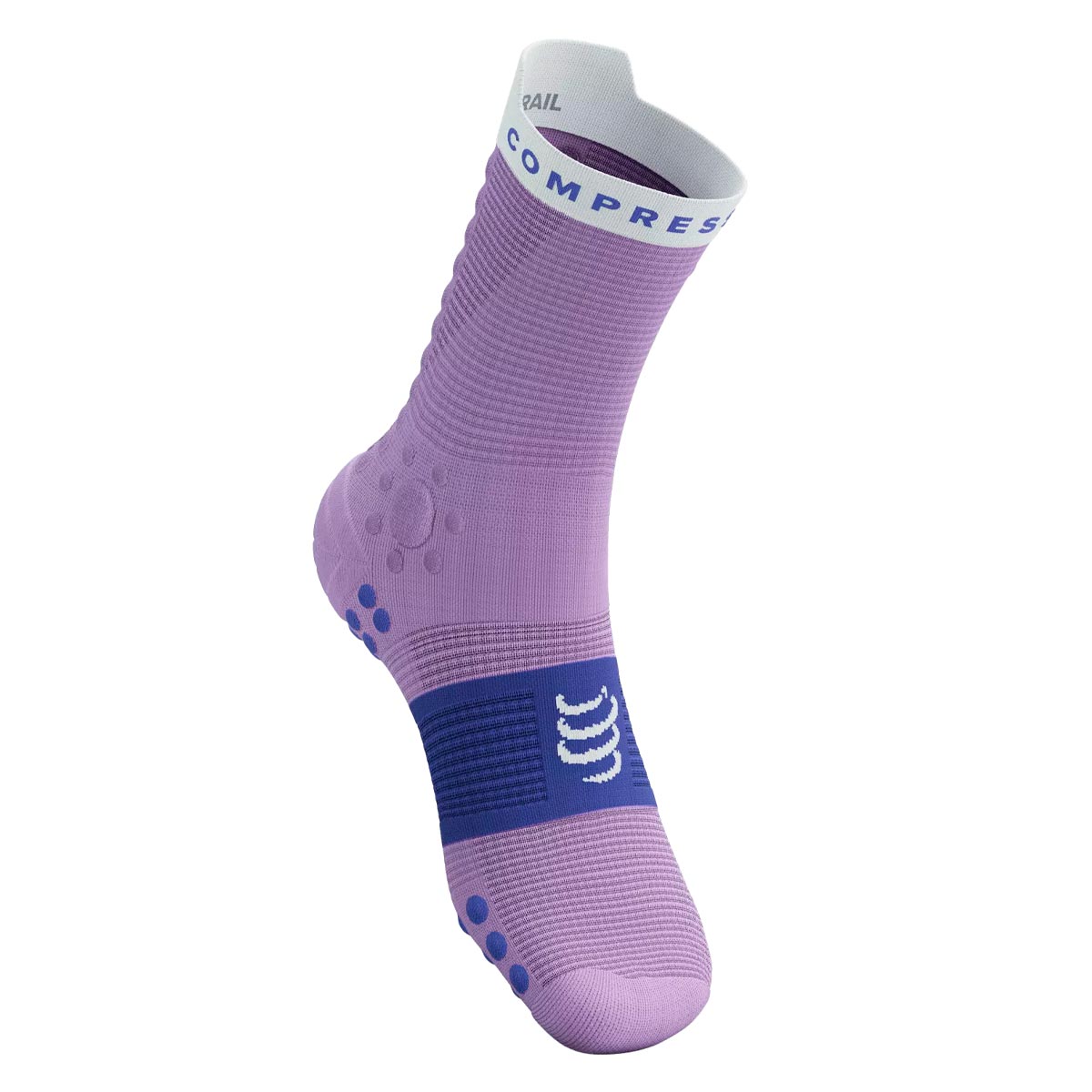 CALCETÍN UNISEX COMPRESSPORT OI24 C PRO RACING V4.0 TRAIL LILA - 2
