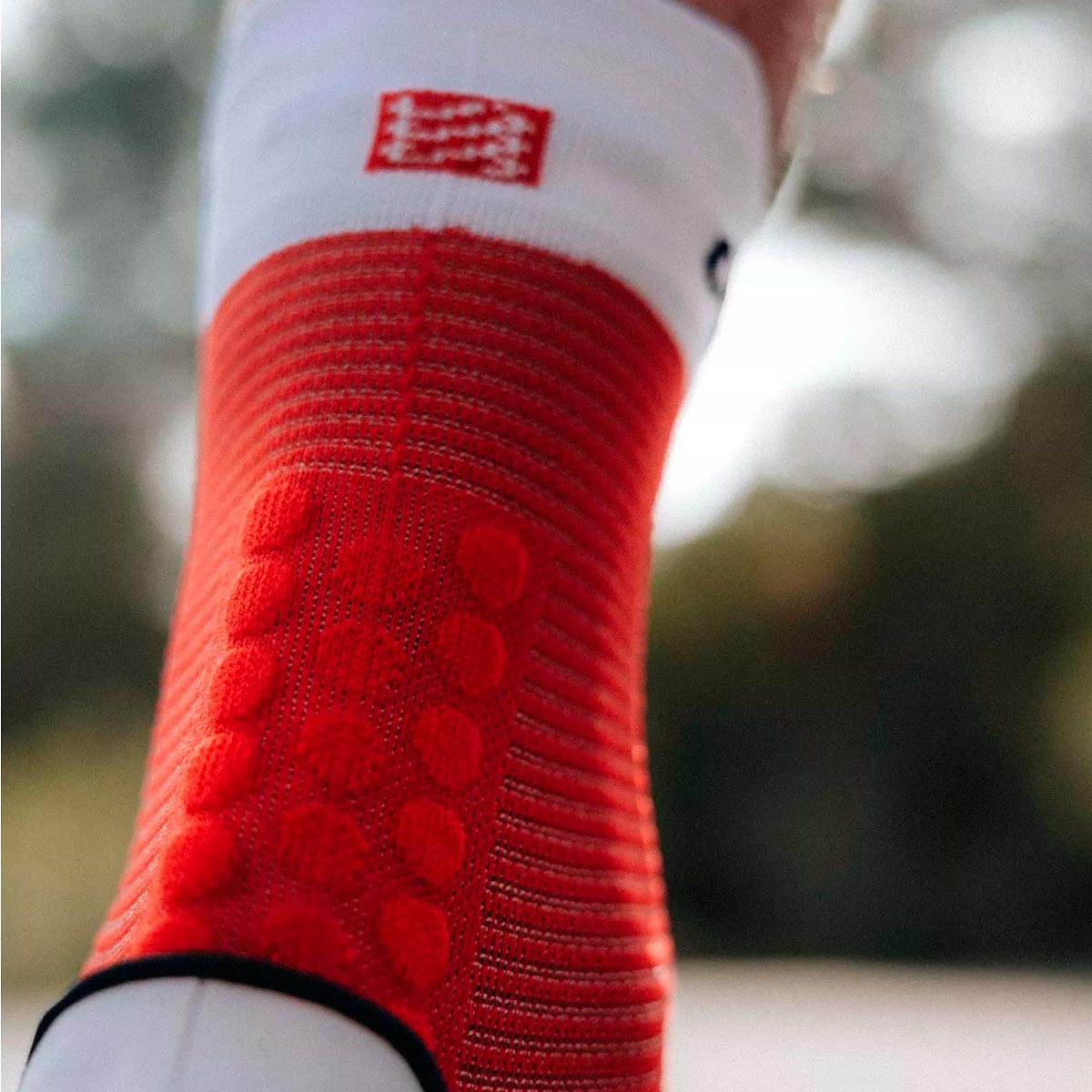 CALCETÍN UNISEX COMPRESSPORT OI24 C PRO RACING V4.0 RUN HIGH ROJO - 4