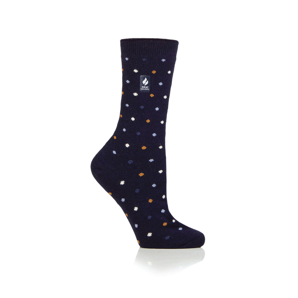 CALCETÍN ULTRA LITE SPOTS - TURLAN AZUL MARINO HEAT HOLDERS - 1