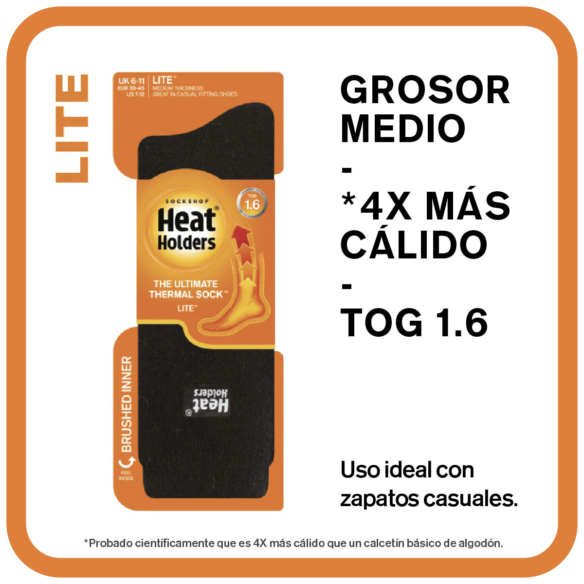 CALCETÍN LITE - ST MORITZ NEGRO HEAT HOLDERS - 4