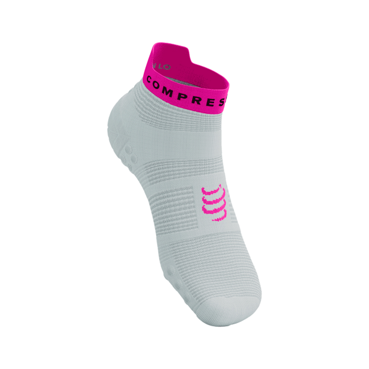 CALCETÍN UNISEX COMPRESSPORT PRO RACING V4.0 RUN LOW BLANCO - 2
