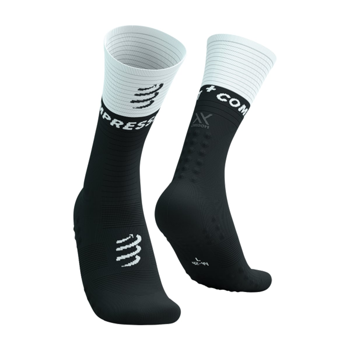 CALCETÍN UNISEX COMPRESSPORT MID COMPRESSION V2.0 NEGRO - 1