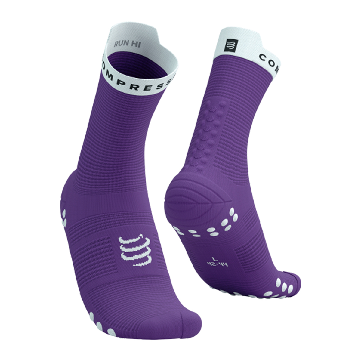 CALCETÍN UNISEX COMPRESSPORT PRO RACING V4.0 RUN HIGH LILA - 1