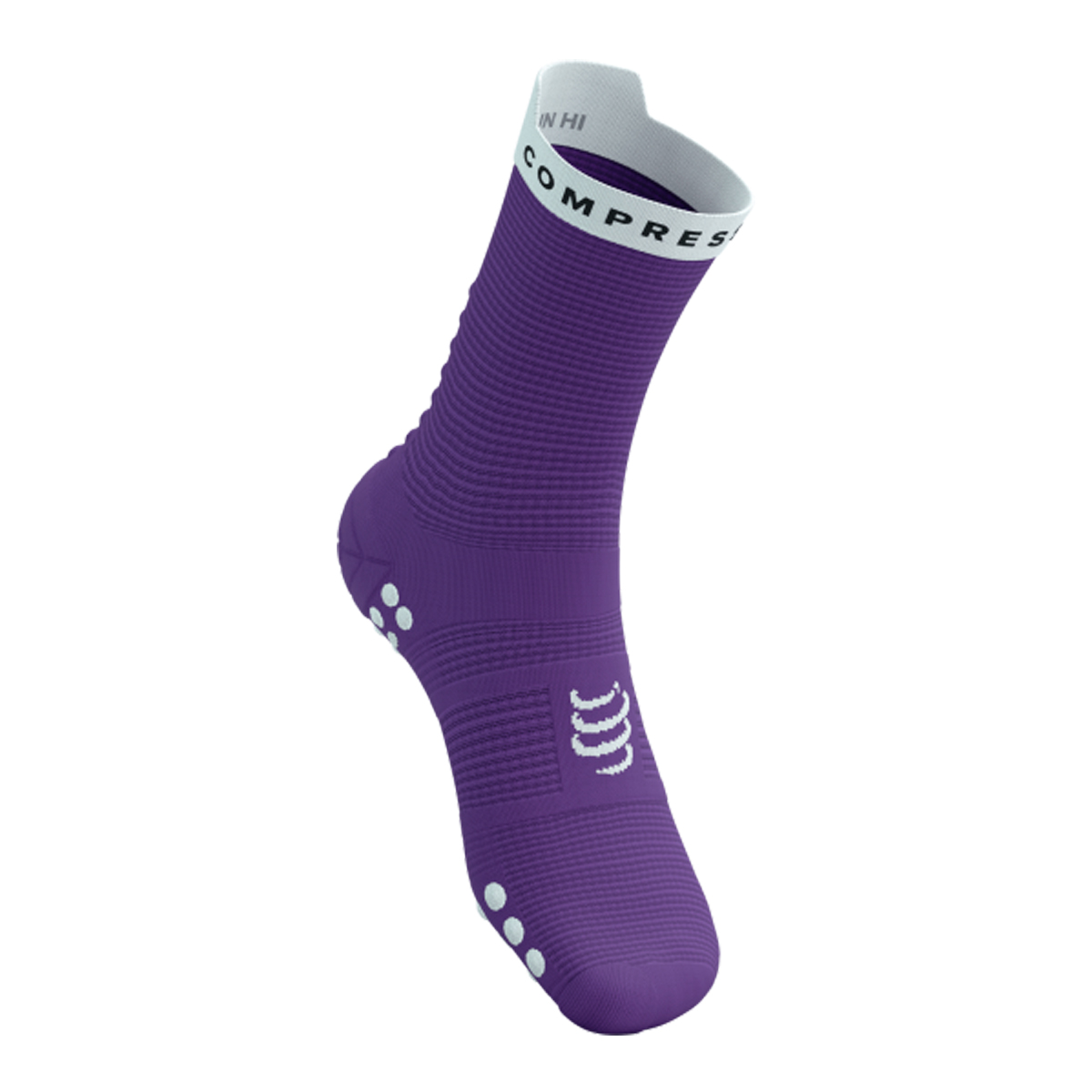 CALCETÍN UNISEX COMPRESSPORT PRO RACING V4.0 RUN HIGH LILA - 2