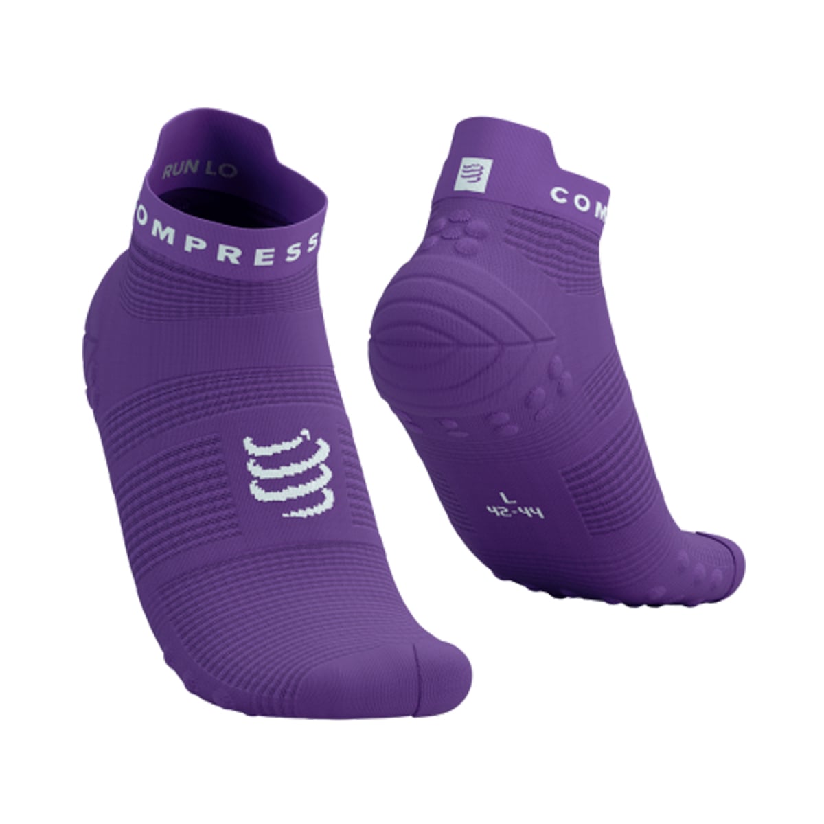 CALCETÍN UNISEX COMPRESSPORT PRO RACING V4.0 RUN LOW LILA - 1
