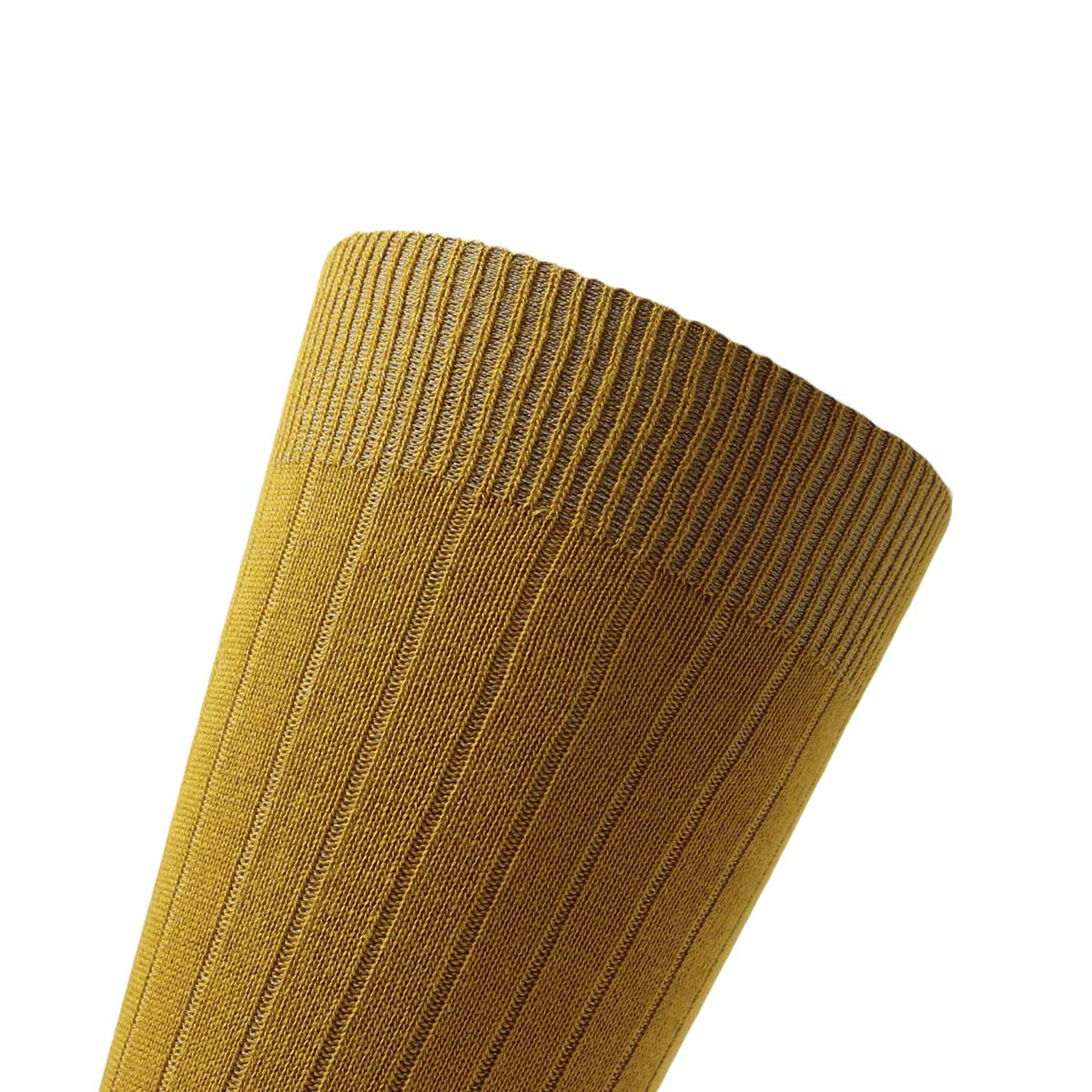 CALCETÍN HOMBRE PERUGGI BAMBOO ACANALADO LARGO AMERICANO MOSTAZA - 3