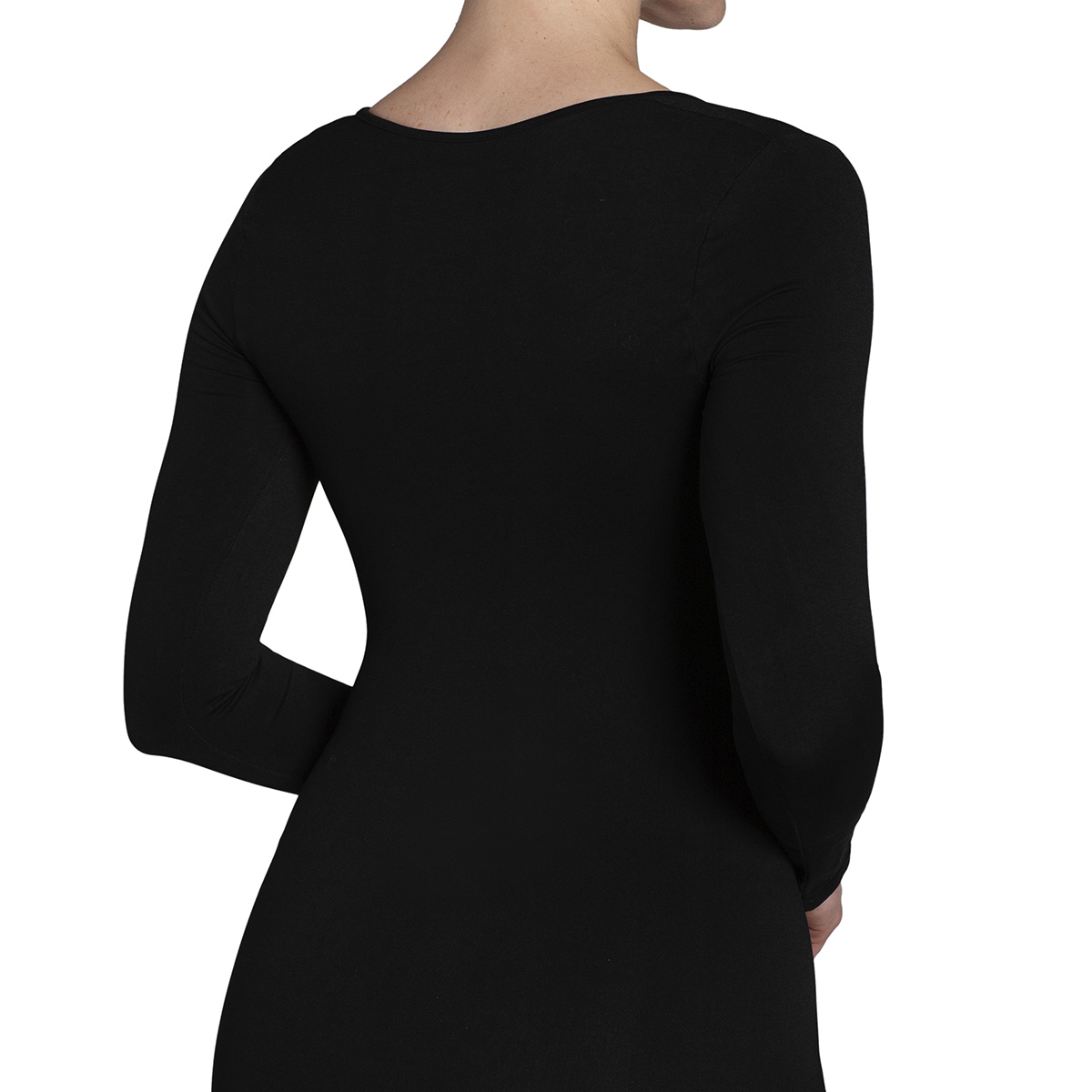 MONARCH - POLERA MANGA LARGA ESCOTE CUADRADO NEGRO - 3