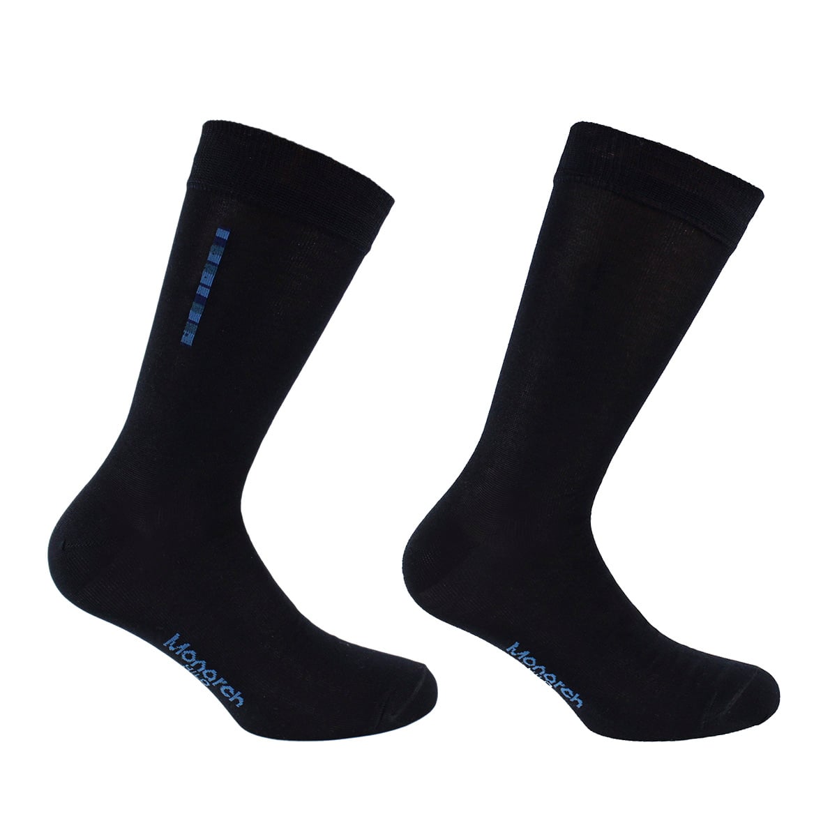 PACK X2 PARES DE CALCETINES HOMBRE MONARCH HILO BARRA LARGO AMERICANO AZUL - 1