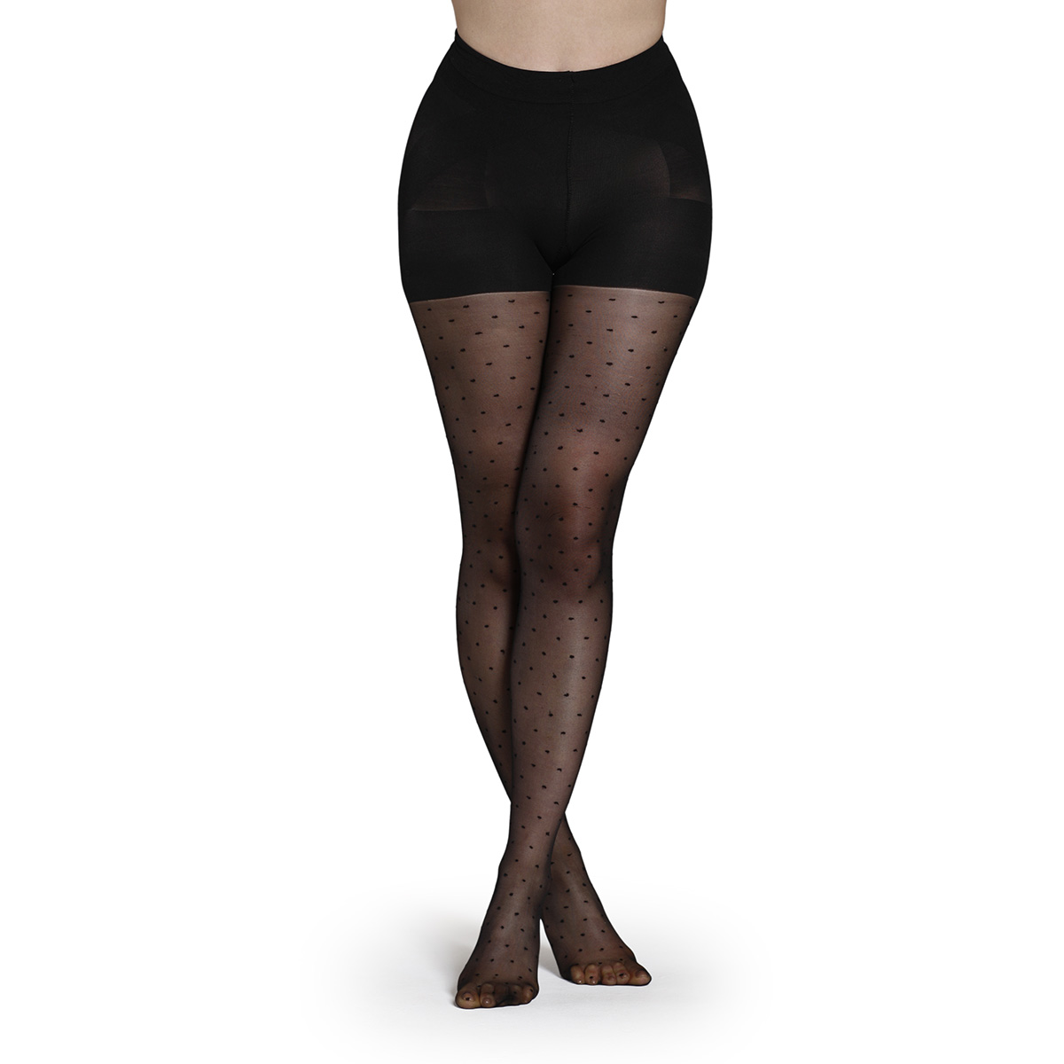 PANTY MUJER MONARCH PUSH UP PUNTITOS NEGRO - 2