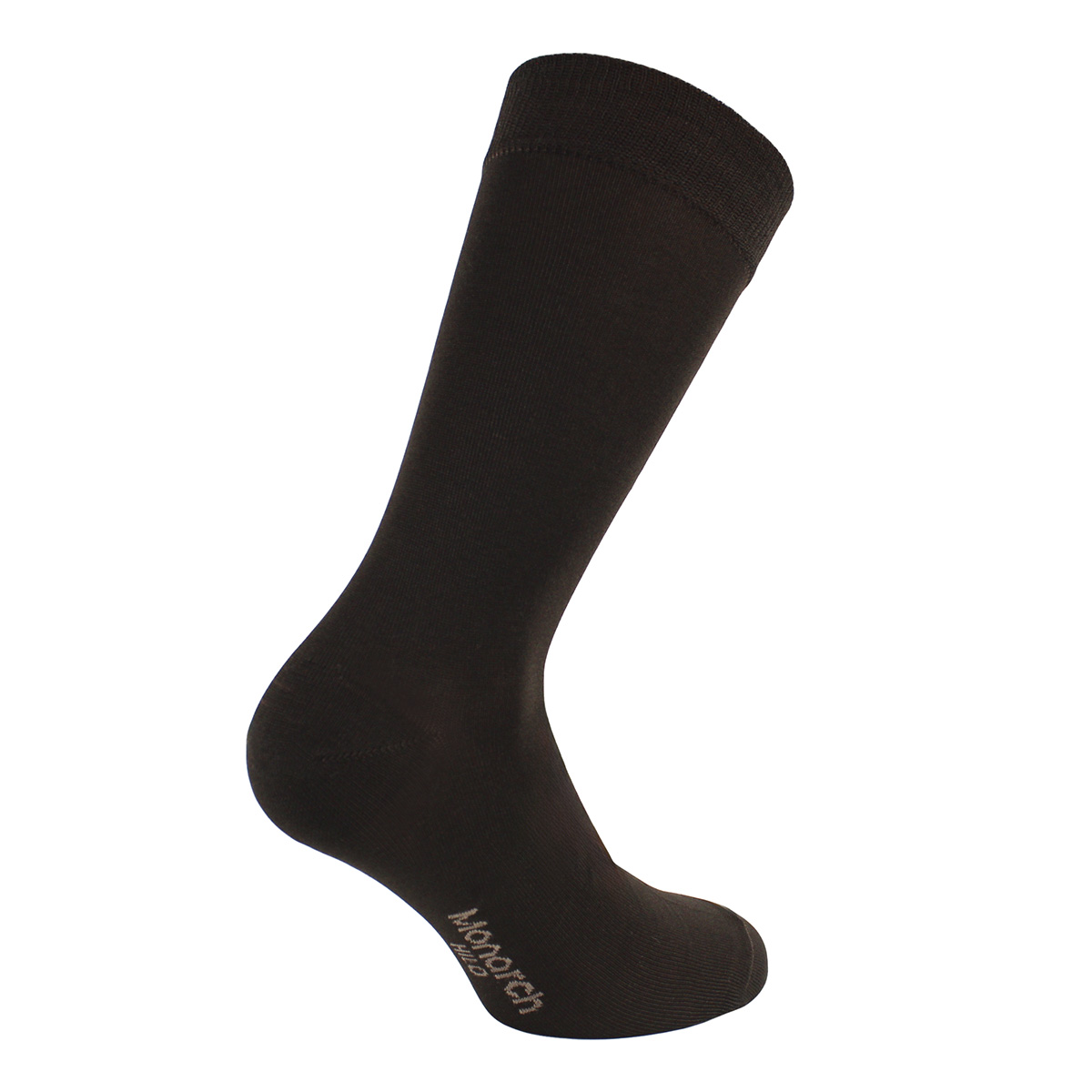 PACK X2 PARES DE CALCETINES HOMBRE MONARCH HILO BARRA LARGO AMERICANO CAFÉ - 3