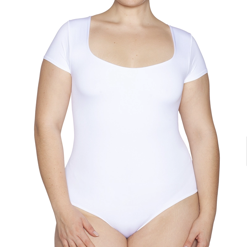 MONARCH - BODY MANGA CORTA ESCOTE CUADRADO BLANCO - 3