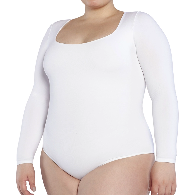 MONARCH - BODY MANGA LARGA ESCOTE CUADRADO BLANCO - 3