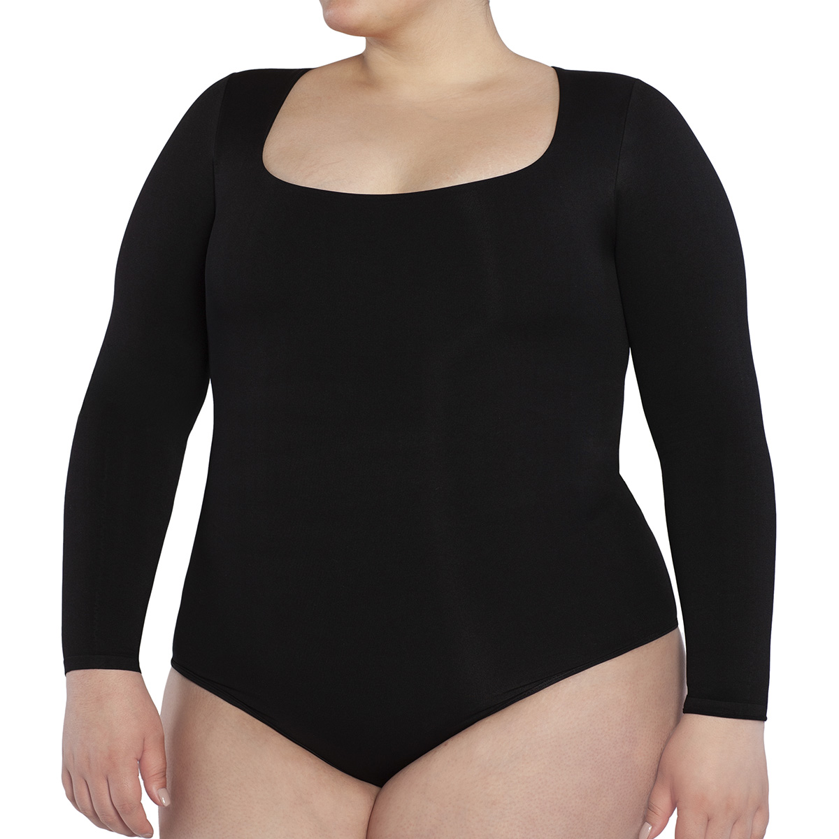 MONARCH - BODY MANGA LARGA ESCOTE CUADRADO NEGRO - 3