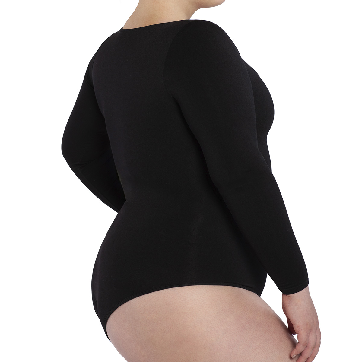 MONARCH - BODY MANGA LARGA ESCOTE CUADRADO NEGRO - 4
