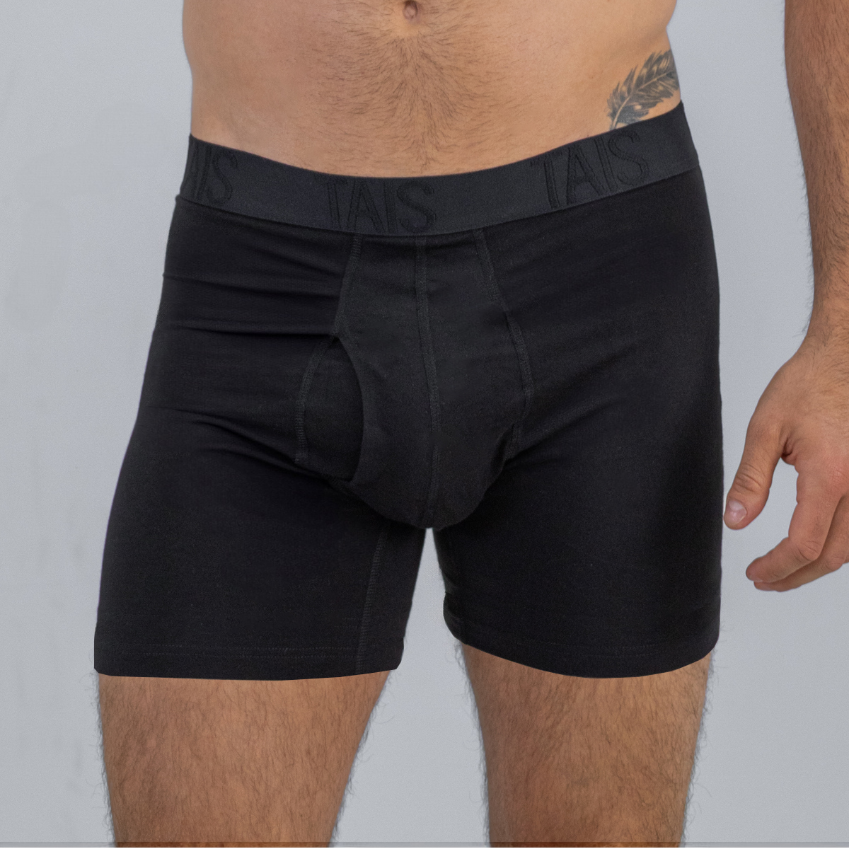 2 UNIDADES BOXER LARGO LISO EN COLOR NEGRO HAPPY BOOLLS - 1