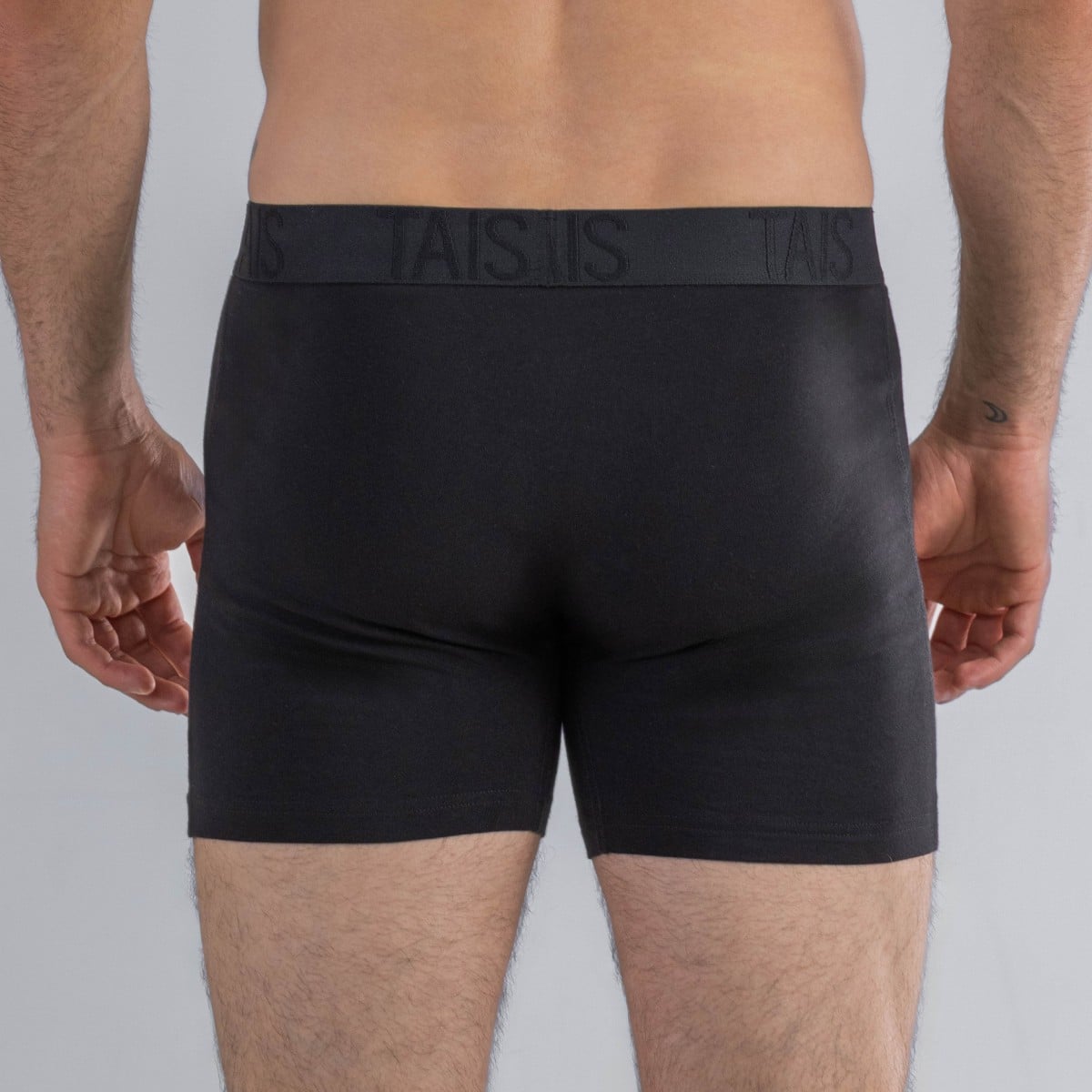 2 UNIDADES BOXER MEDIO LISO EN COLOR NEGRO HAPPY BOOLLS - 3