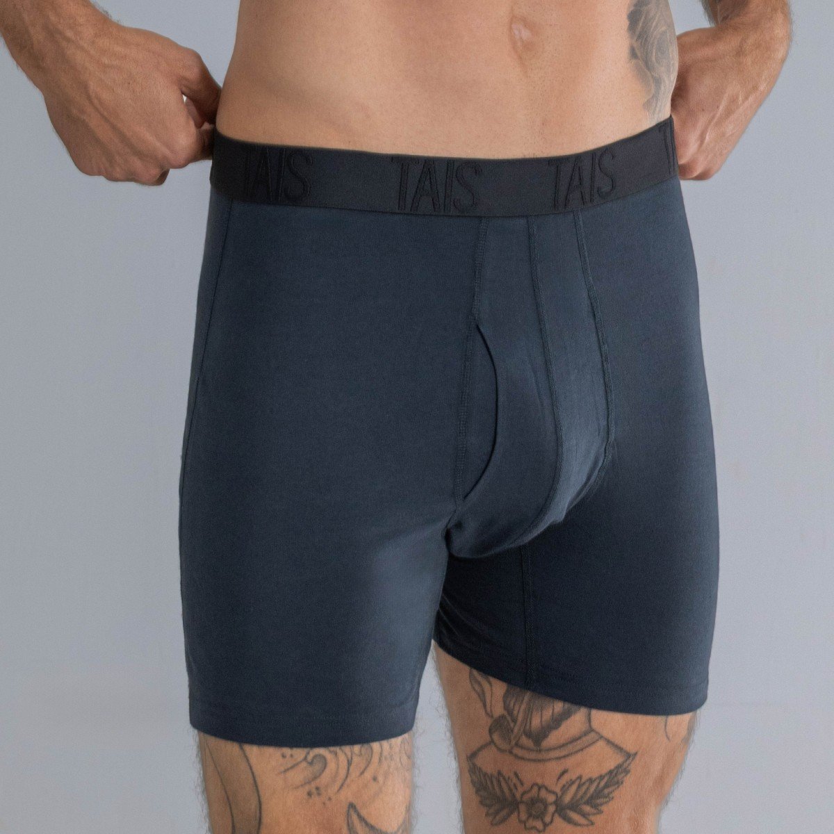 2 UNIDADES BOXER MEDIO LISO AZUL HAPPY BOOLLS - 2