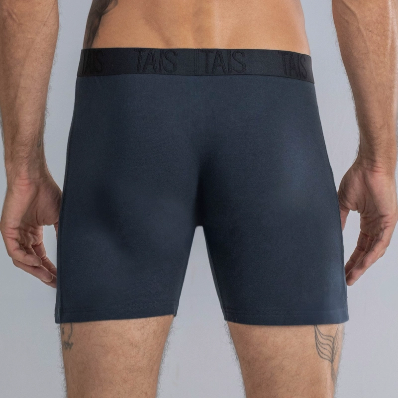 2 UNIDADES BOXER MEDIO LISO AZUL HAPPY BOOLLS - 3
