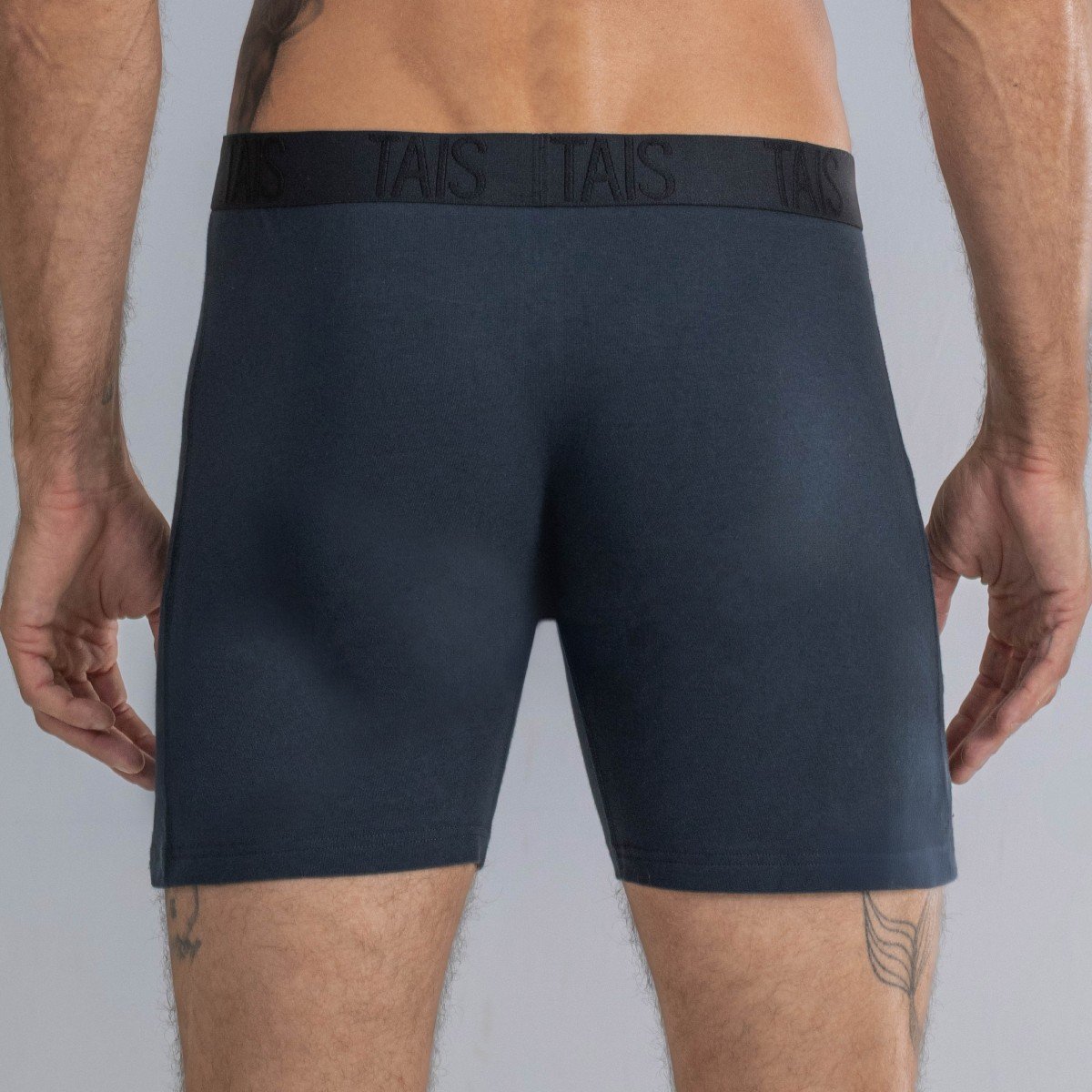 2 UNIDADES BOXER MEDIO LISO AZUL HAPPY BOOLLS - 3