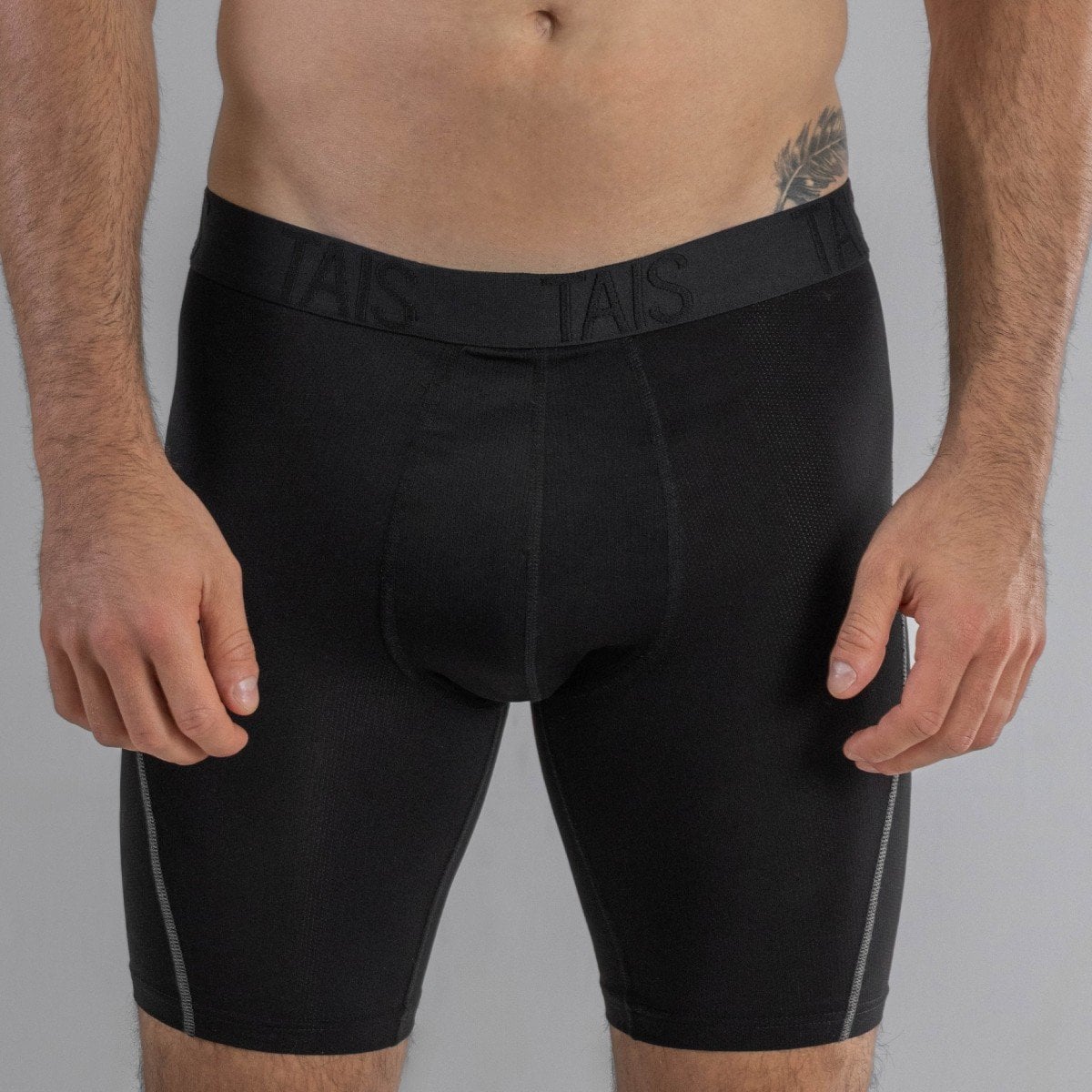 2 UNIDADES BOXER LARGO SPORT LISO EN COLOR NEGRO HAPPY BOOLLS - 1