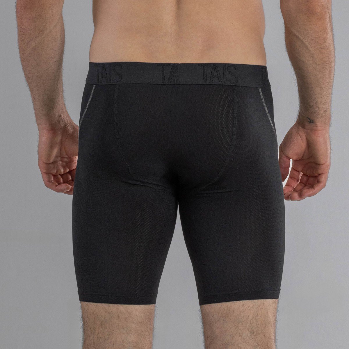 2 UNIDADES BOXER LARGO SPORT LISO EN COLOR NEGRO HAPPY BOOLLS - 3