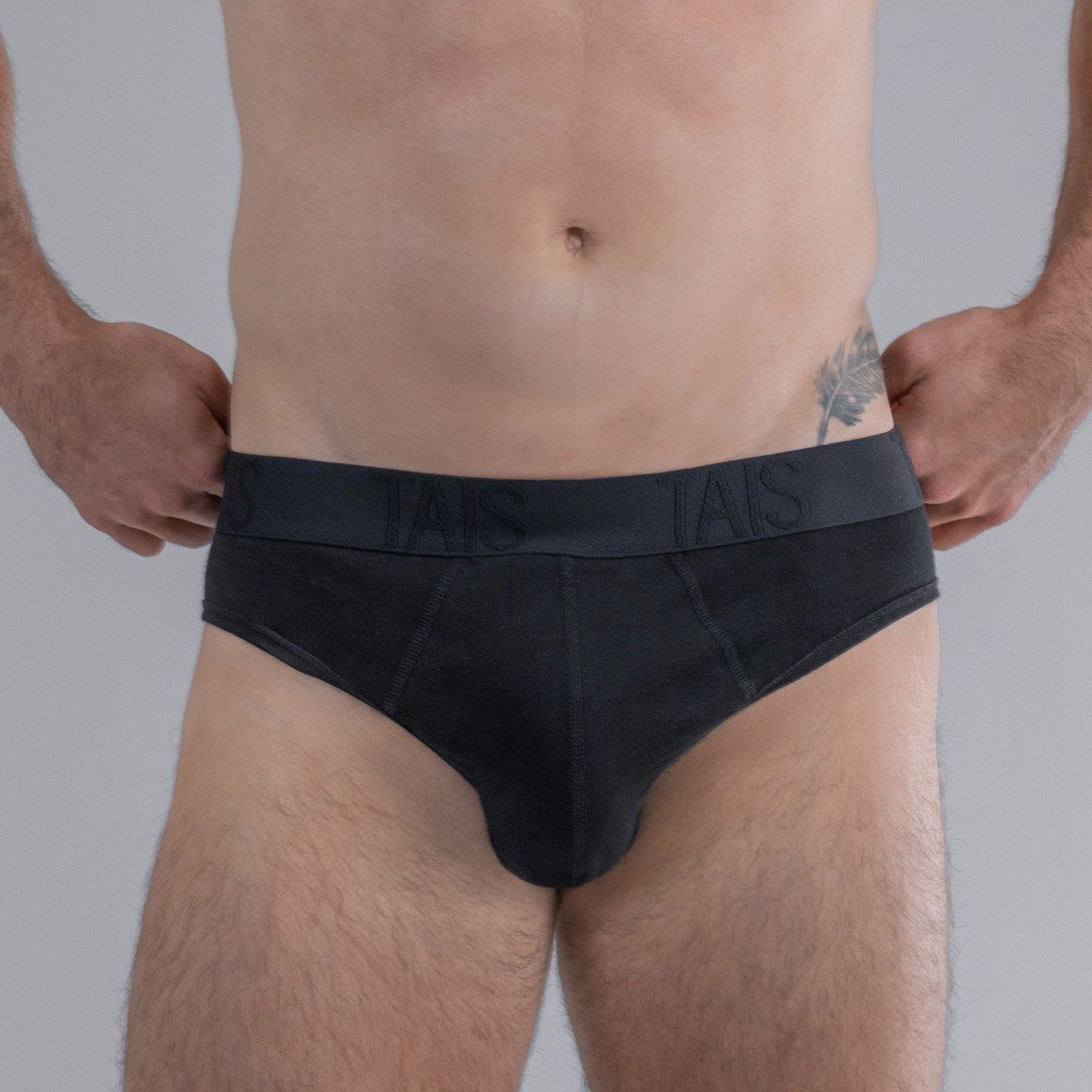 2 UNIDADES SLIP COTTON SPANDEX EN COLOR NEGRO HAPPY BOOLLS - 1