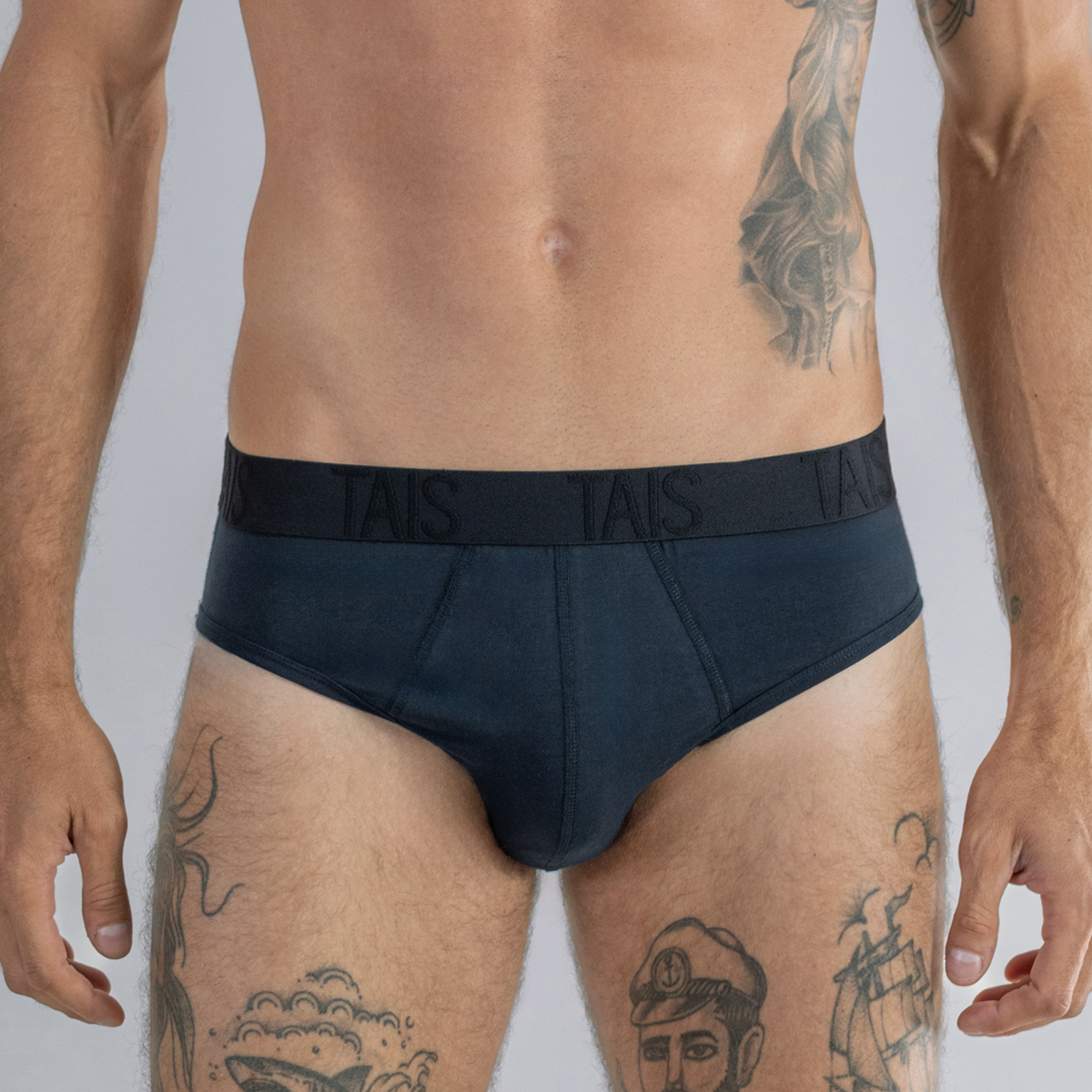 2 UNIDADES SLIP COTTON SPANDEX AZUL HAPPY BOOLLS - 1