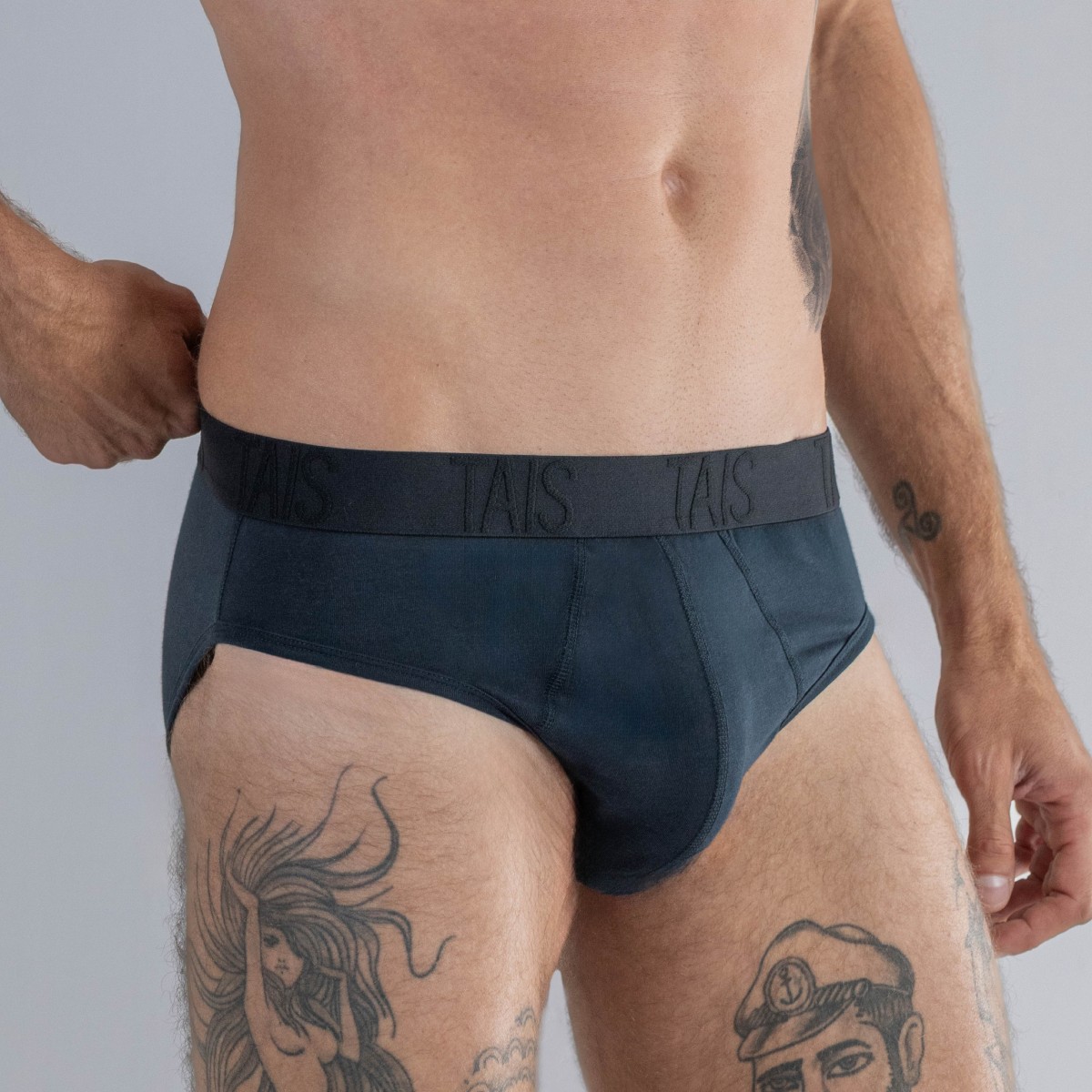 2 UNIDADES SLIP COTTON SPANDEX AZUL HAPPY BOOLLS - 2