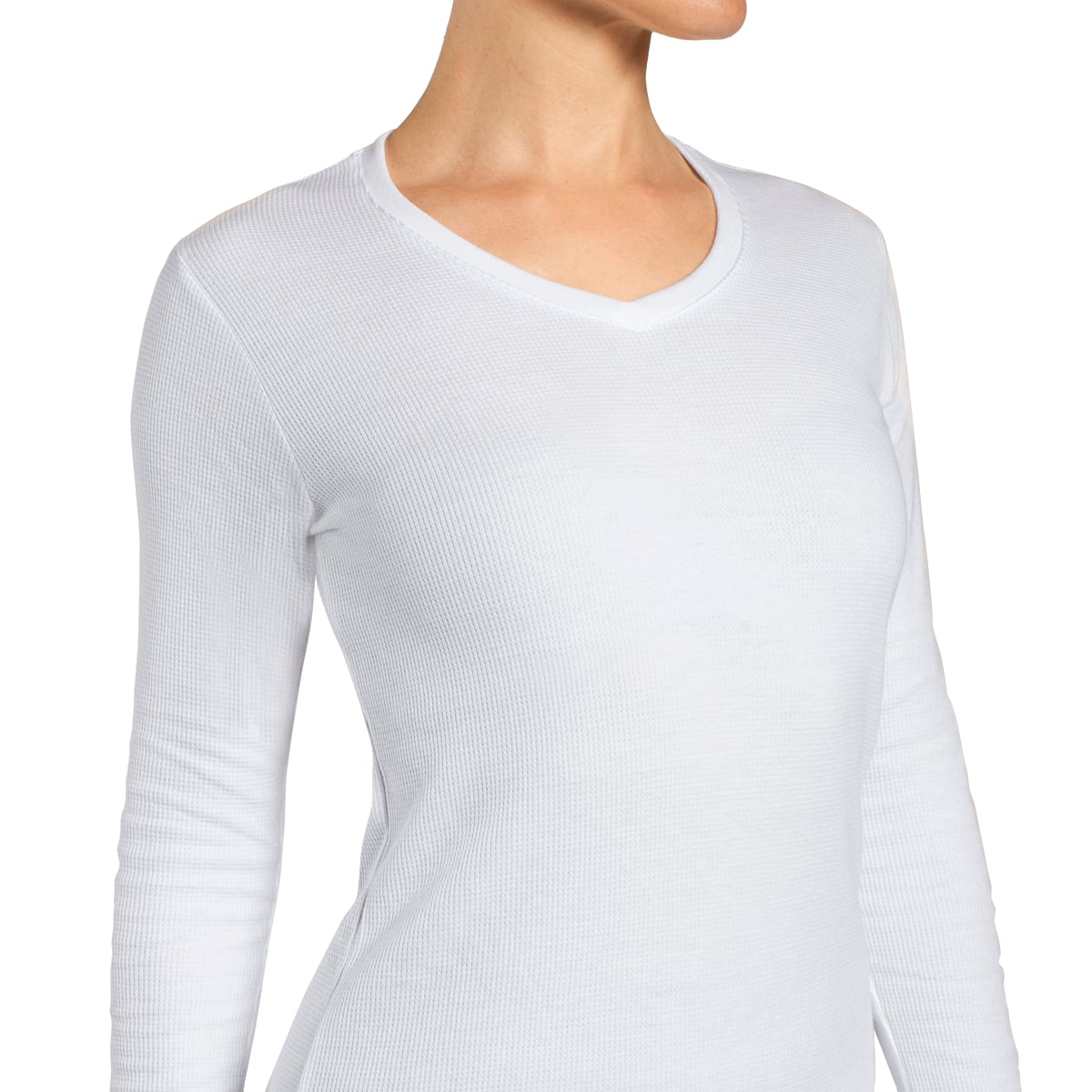 CAMISETA TERMICA MICROPANAL CUELLO V EN COLOR BLANCO MONARCH - 1