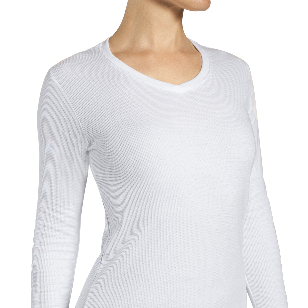 CAMISETA TERMICA MICROPANAL CUELLO V EN COLOR BLANCO MONARCH - 1
