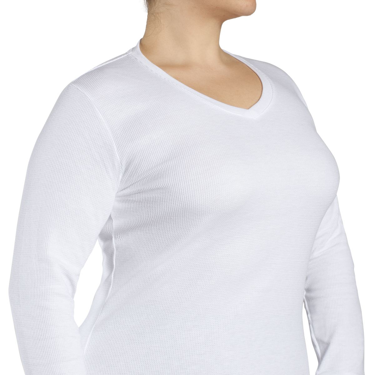 CAMISETA TERMICA MICROPANAL CUELLO V EN COLOR BLANCO MONARCH - 4