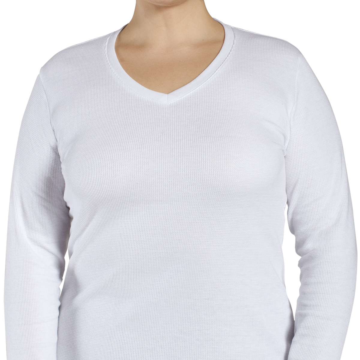 CAMISETA TERMICA MICROPANAL CUELLO V EN COLOR BLANCO MONARCH - 5