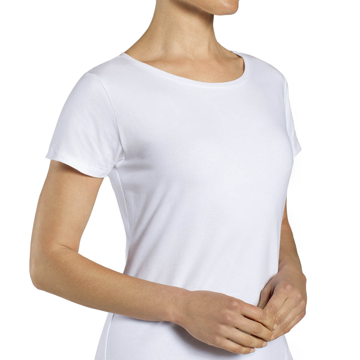 CAMISETA ALGODÓN CUELLO POLO MANGA CORTA EN COLOR BLANCO MONARCH - 5