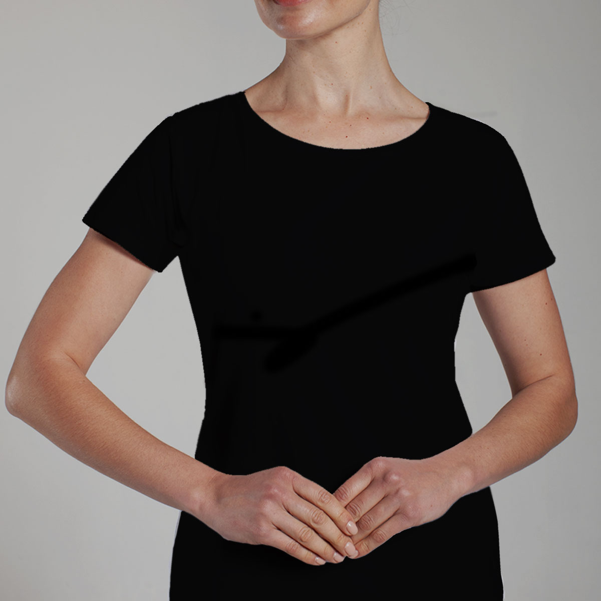 CAMISETA ALGODÓN CUELLO POLO MANGA CORTA EN COLOR NEGRO MONARCH - 1