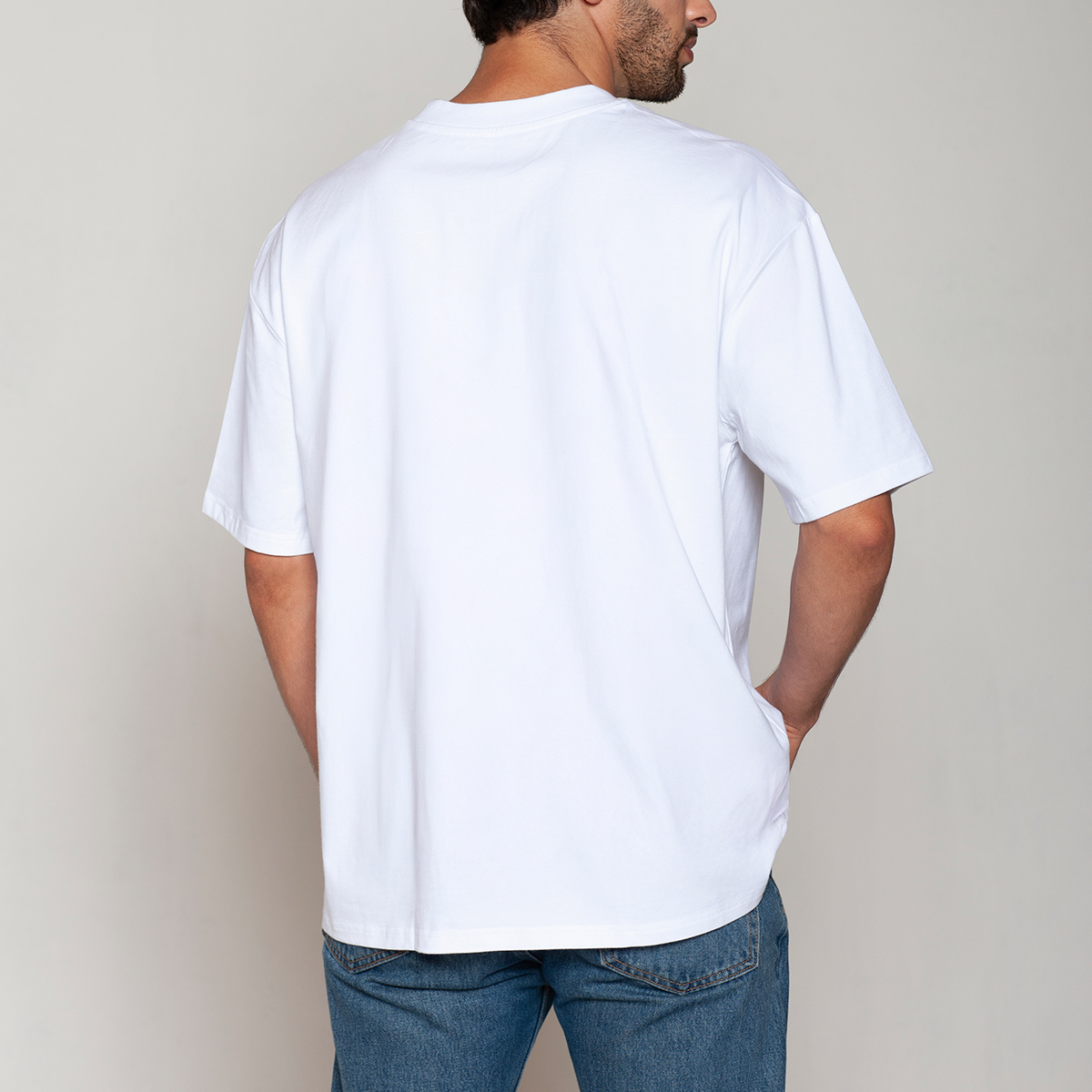 POLERA ALGODÓN OVERSIZE EN COLOR BLANCO TAIS - 2