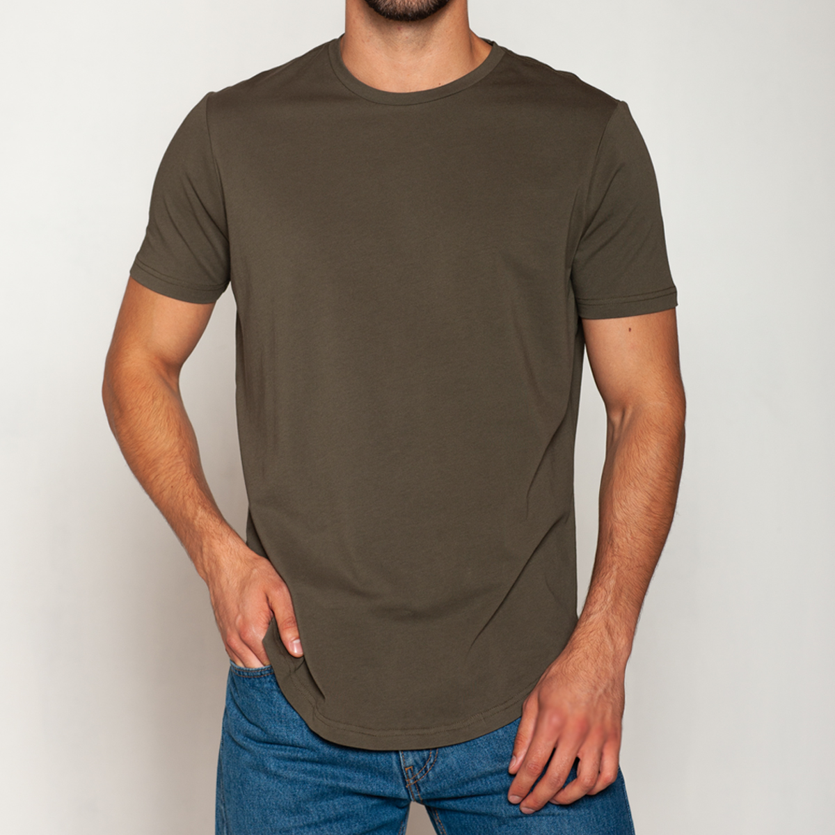POLERA ALGODÓN REGULAR FIT VERDE TAIS - 1