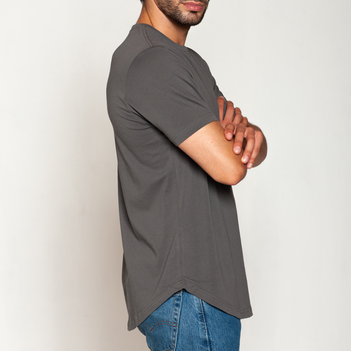 POLERA ALGODÓN REGULAR FIT GRIS TAIS - 2